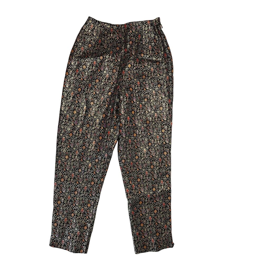 Vintage Junior House gold Floral Pants Size XS